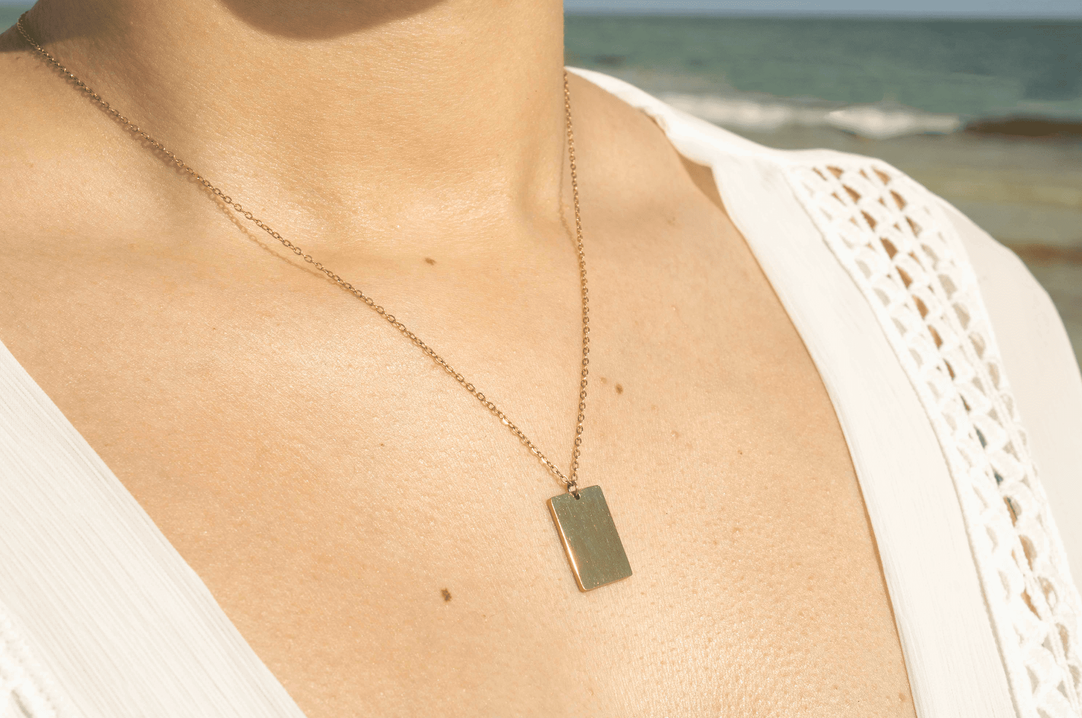 Golden Square Necklace - Walmart.com