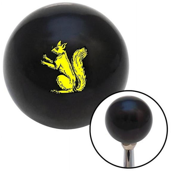 Golden Squirrel Black Shift Knob with M16 x 1.5 Insert Shifter Auto Manual Custom Brody