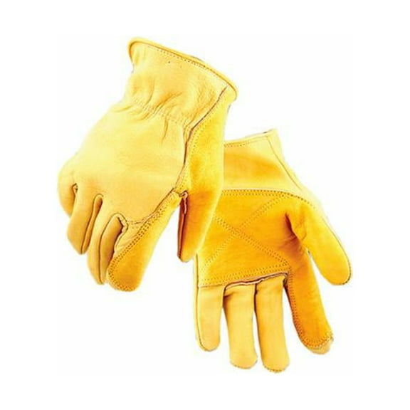 Golden Stag 207L Fencing Work Gloves, Gold Cowhide, Men's L - Quantity 6