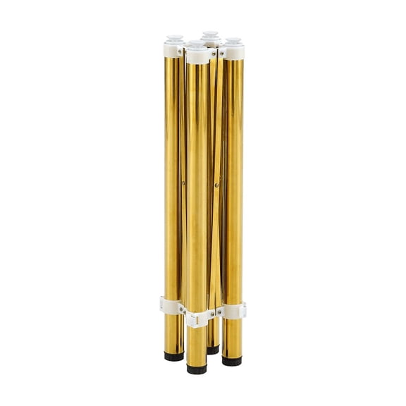 Golden Stainless Steel Folding Table Frame Stand, 28.7 Inch Height Multi-Purpose Collapsible Table Leg Base for Glass Marble Mahjong Tabletop