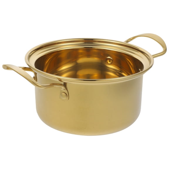 NUOLUX Golden Stainless Steel Hotpot Cooking Pot Easy Clean Kitchen Soup Pot