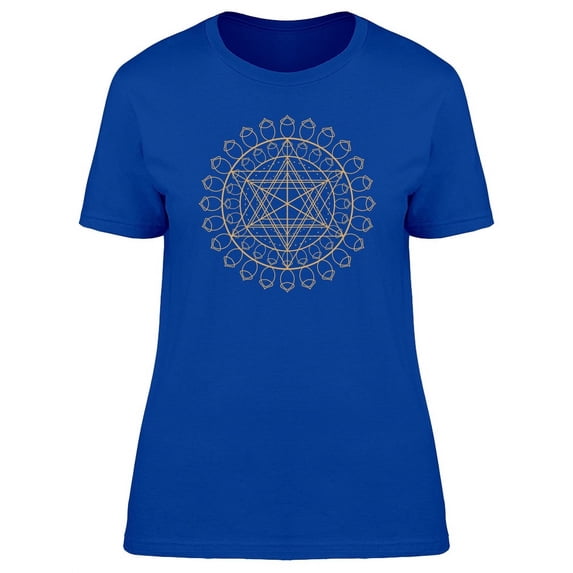 Golden Star Mandala T-Shirt Women -Image by Shutterstock, Female Large