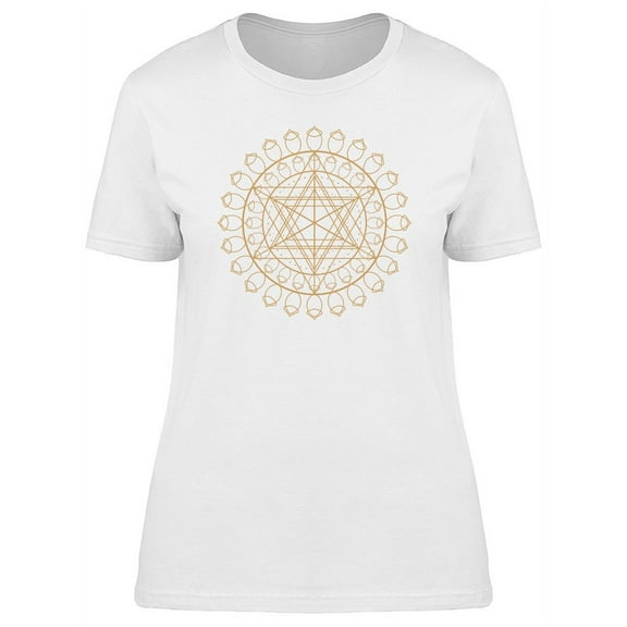 Golden Star Mandala T-Shirt Women -Image by Shutterstock, Female x-Large