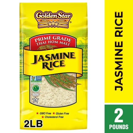 Golden Star Prime Grade Thai Hom Mali Jasmine Rice, 2 lb