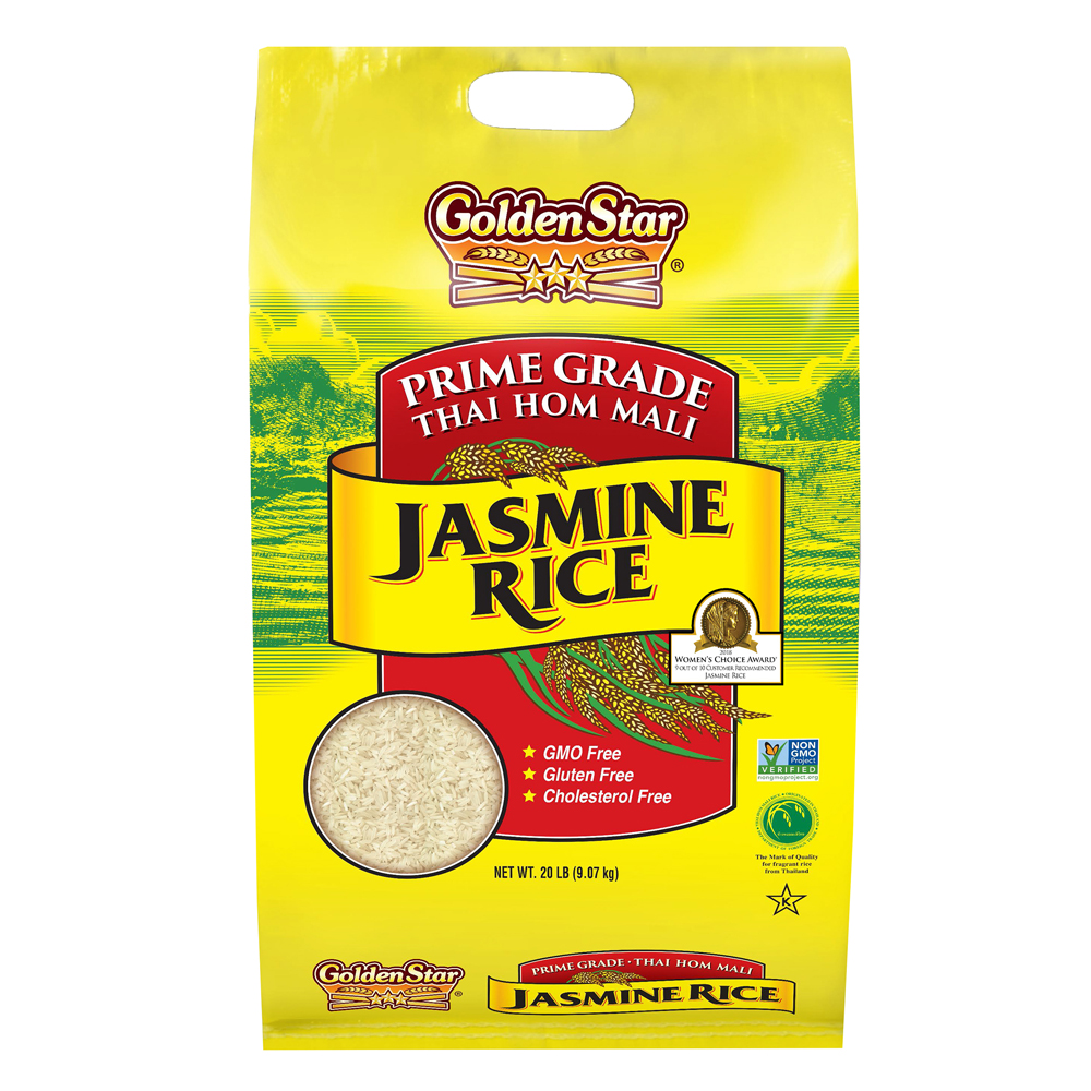 Golden Star Prime Grade Thai Hom Mali Jasmine Rice, 20 lb. - image 1 of 7