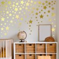 thumbnail image 1 of Golden Star Self-Adhesive Removable Wall Stickers for Rooms, Peel and Stick Decals for Home Background Wall Easter Decor/Easter Gifts Waterproof Stars for Bedroom Nursery Playroom, 12*8in, Gold, 1 of 5