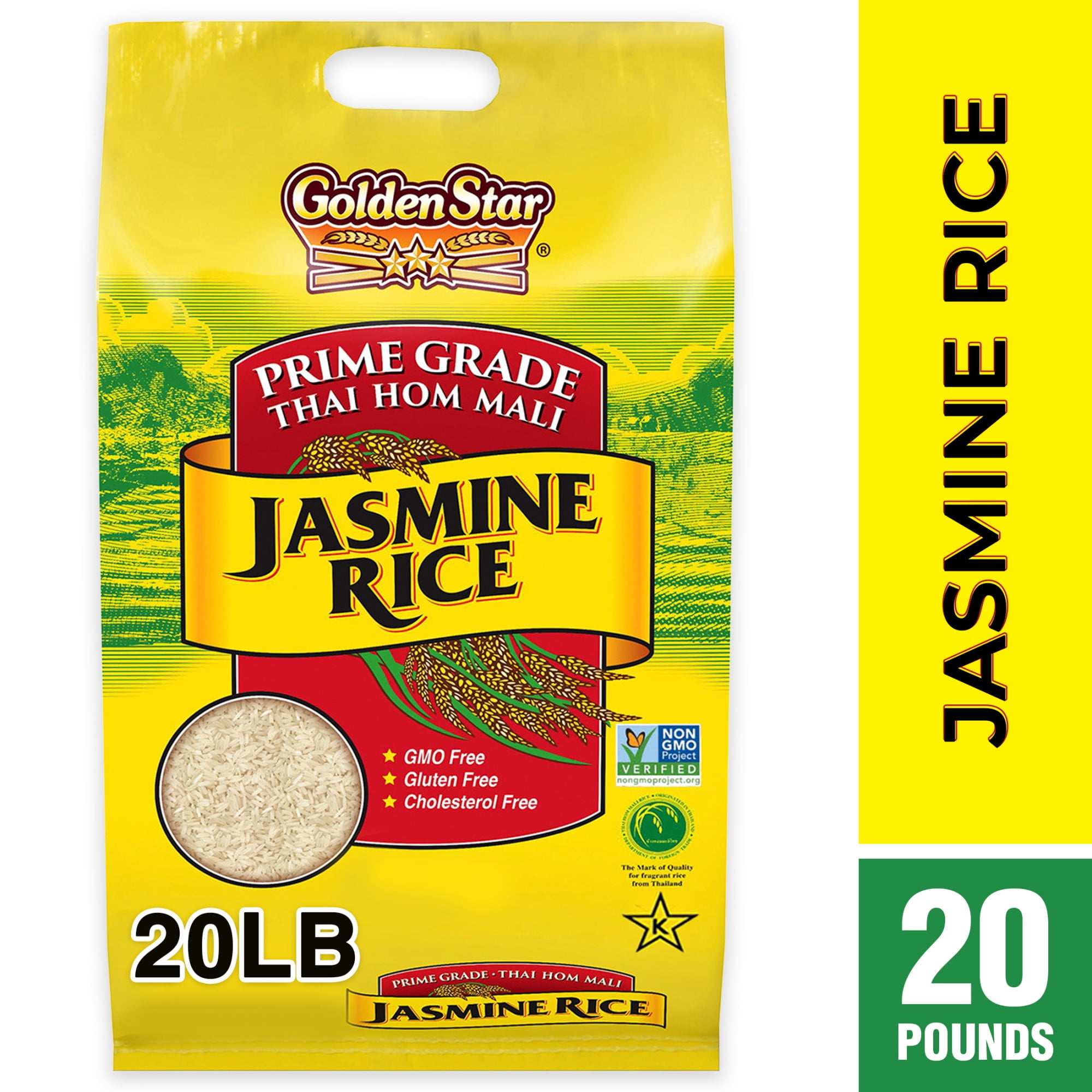 しらたま精米20kg Golden Star Natural Flavor Thai Hom Mali Jasmine Rice, 20 lbs