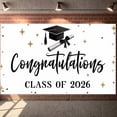 thumbnail image 1 of Golden Stars Graduation Banner Black White Gold Color Congratulation Backdrop Elegant Shiny Elements Class of 2026 Background for Graduation Party Class of 2026 Celebration Graduation Ceremony, 1 of 9