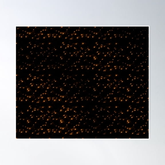 Golden Stars In The Dark Sky Poster Wall Art, Modern Wall Decor, 8x12 UNFRAMED