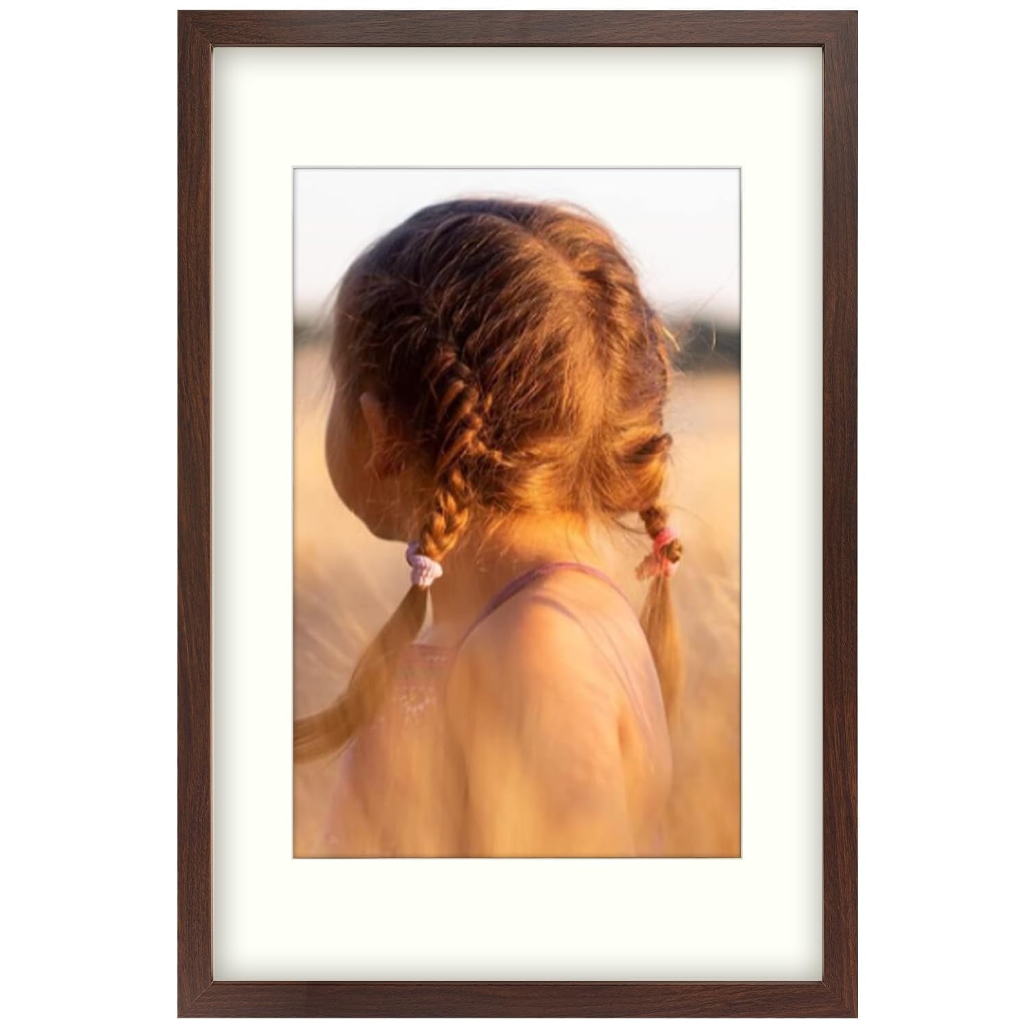 Golden State Art 16x24 Matted to 12x18 Brown Wall Mounting Picture Frame, 1 Pack
