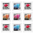 thumbnail image 1 of Golden State Art, Pack of 9, 4x4-inch Photo Wood Frames - Made to Display 4x4 Smartphone/Instagram Pictures, Color: White, 1 of 3