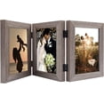 thumbnail image 1 of Golden State Art 5x7 Grey Hinged Picture Frames, 1 of 5