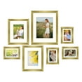 thumbnail image 1 of Golden State Art Gallery Wall Frames 11x14, 8x10, 5x7 Matted Photo Frames, Gold, Set of 7, 1 of 8