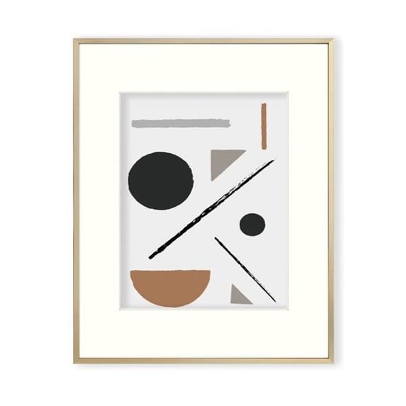 Golden State Art SF0415W 16 x 20 in. Calssic Gold Aluminum Picture Frame for 11 x 14 in. Ivory Mat