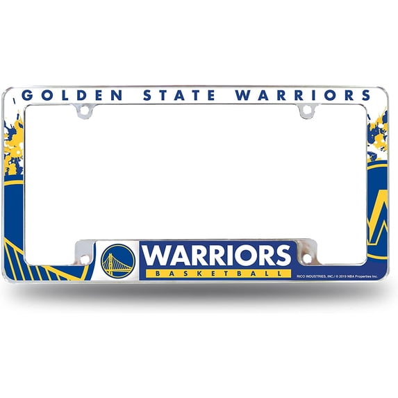 Golden State Basketball Warriors Chrome Metal License Plate Frame