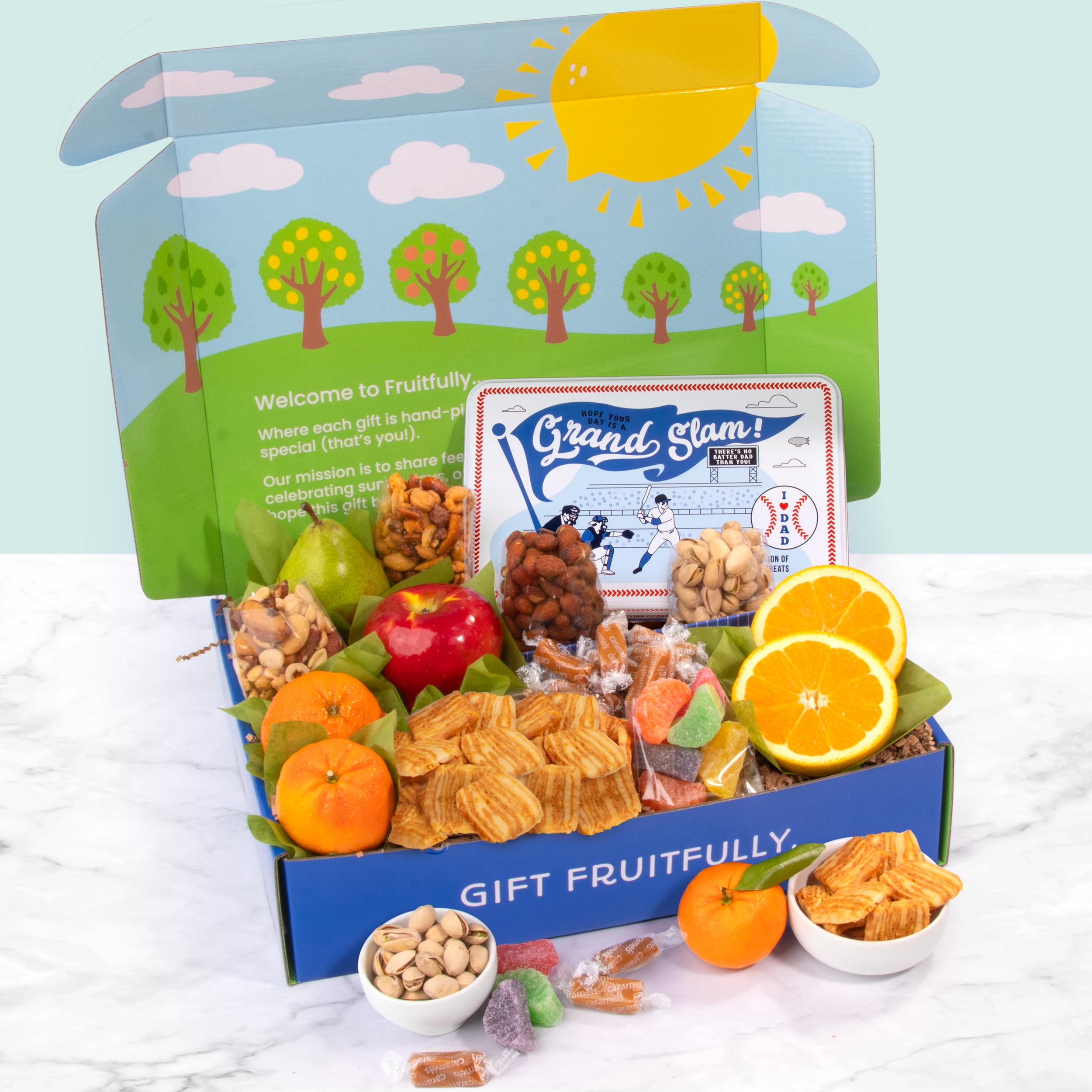 Golden State Fruit Premium Father's Day Fruit and Snacks Gift Basket
