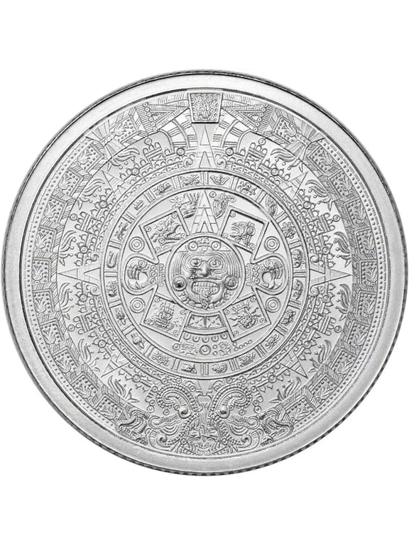 Aztec Mayan Calendar 1/4 oz Silver Round