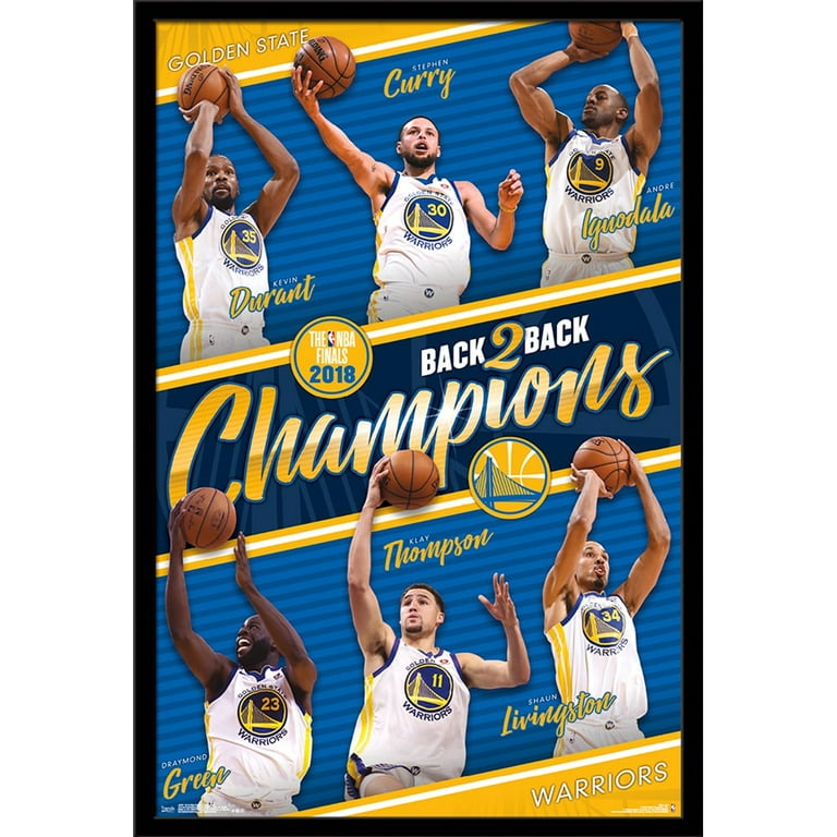 Golden State Warriors 2018 NBA Finals Champions 40 x 25 Framed