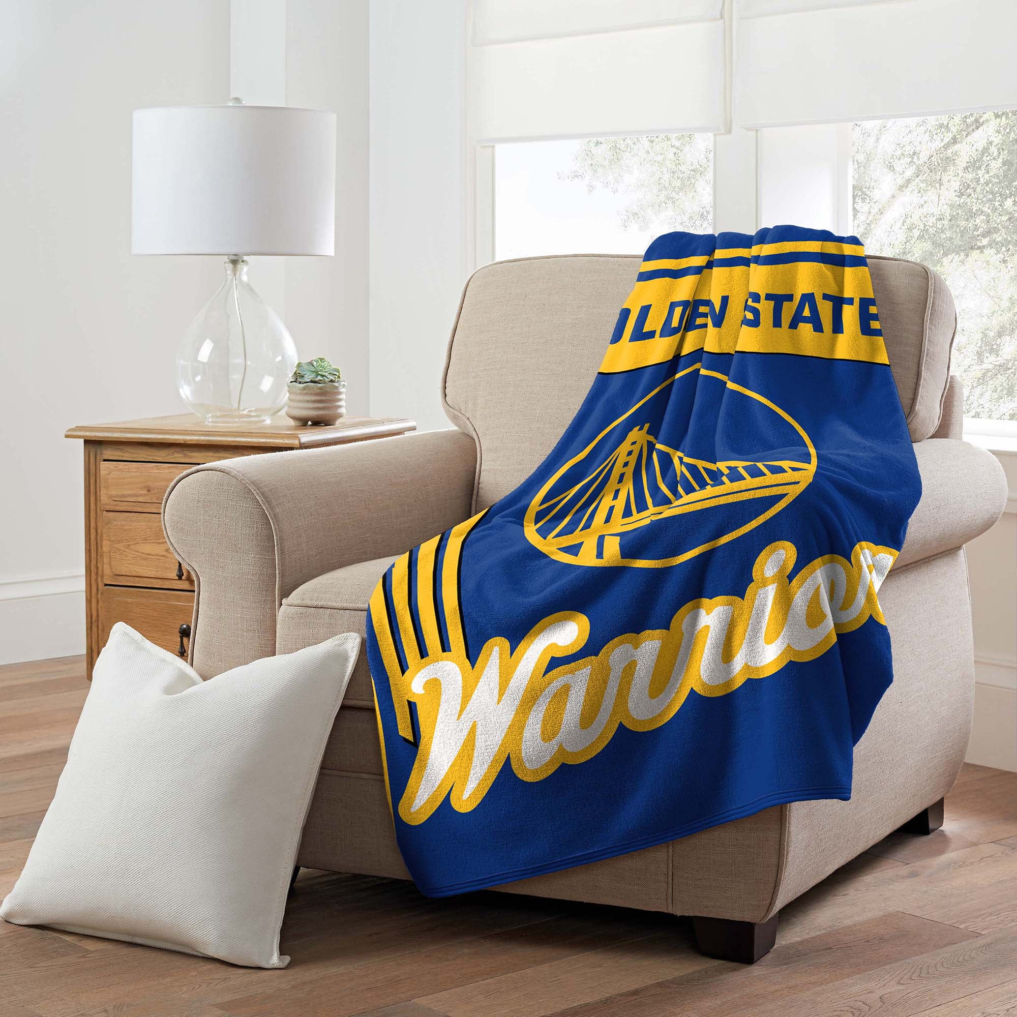 Golden State Warriors Northwest NBA Officially Licensed Raschel Throw Blanket 60
