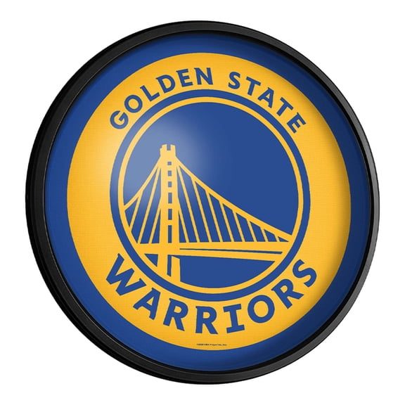 Golden State Warriors 18'' Round Slimline Illuminated Wall Sign