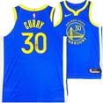 thumbnail image 1 of Golden State Warriors Stephen Curry Autographed Blue Nike Authentic Icon Edition Jersey Size 48 JSA 235686, 1 of 5