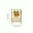 thumbnail image 1 of Golden Storage Basket Golden Wire Storage Basket, Egg and Snack Organizer, Decorative Kitchen Countertop Display Rack, Wrought Iron Chick Design Holder Wire Basket Gold, 1 of 5