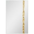 thumbnail image 1 of "Golden Stream Rectangular Wall Mirror", 36"x24" Frameless Mirror Featuring a Unique Gold Vein Embellishment, 1 of 10
