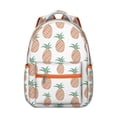 thumbnail image 1 of Golden Students Backpack Pineapples Hawaiian Hawaii Tropical School Bag with Fruit Summer Yellow Pattern, Comfortable and Durable, 1 of 3