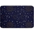 thumbnail image 1 of Golden Sun Moon Bath Rugs Non Slip,Stars Planets Bathroom Mats for Teens Adults,Navy Blue Universe Bath Rugs Entrance Front Door Mat Floor Mats for Bathroom Bedroom Decor 18x30 In, 1 of 5