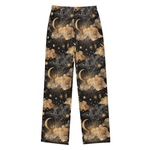 Golden Sun and Moon Pajama Pants Soft and Lightweight Elastic Waistband Pajama Pants