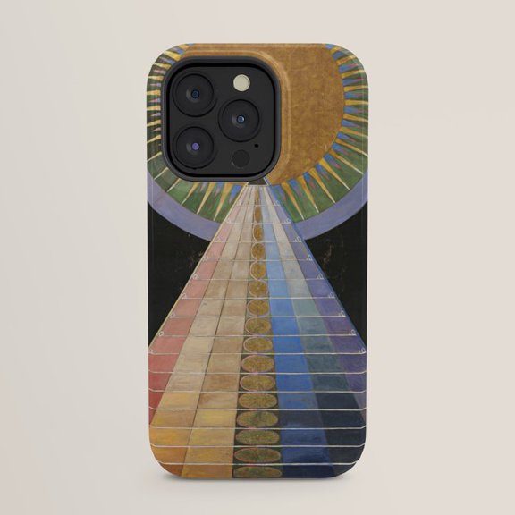 Golden Sun and Rainbow Pyramid Tough Case for Apple iPhone, Polycarbonate and TPU