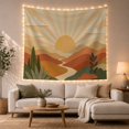 thumbnail image 1 of Golden Sunbeams Over Rolling Hills and Cypress Trees, Calming Boho for Nature Lovers, Landscape Wall Art, Housewarming Gift, Tapestry Wall Hanging for Bedroom and Living Room, 1 of 7