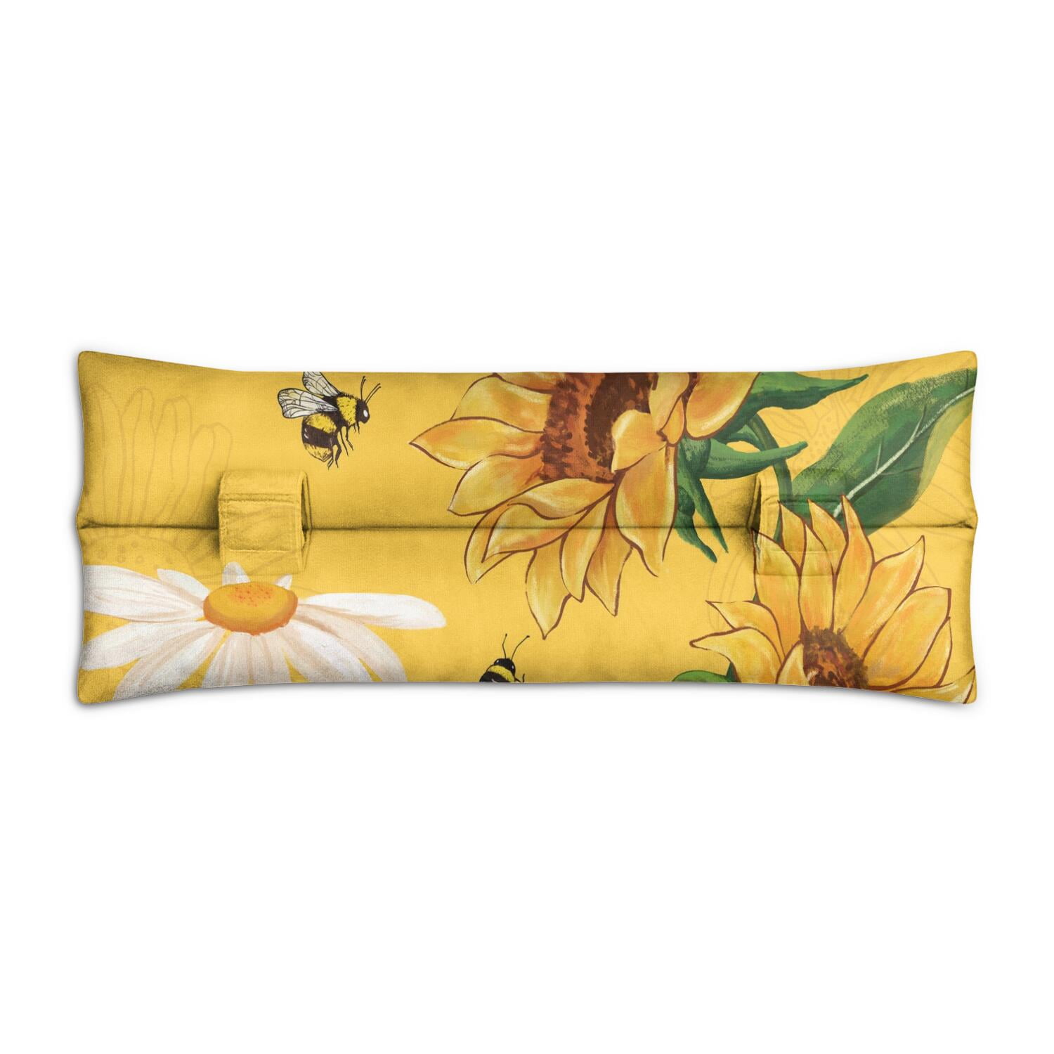Golden Sunflower Print Seatbelt Pillow Post-Surgery Mastectomy & Heart Surgery Comfort Rustic Farmhouse Floral Car Accessory