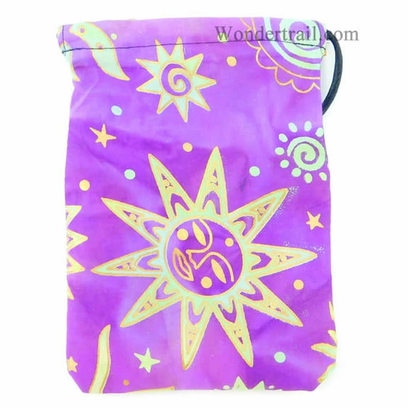 Golden Suns Dice Bag 7inx5in Drawstring Gallant Hands Gamers Gear