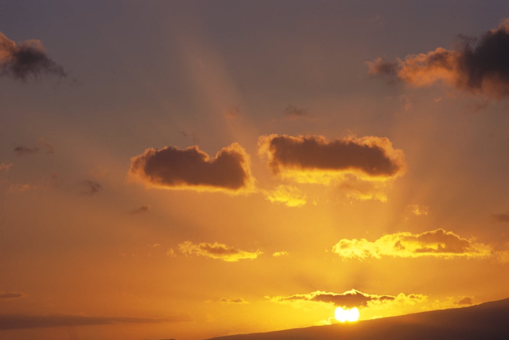 Golden Sunset And Rays C1726 Canvas Art - Carl Shaneff Design Pics (38 x 24)