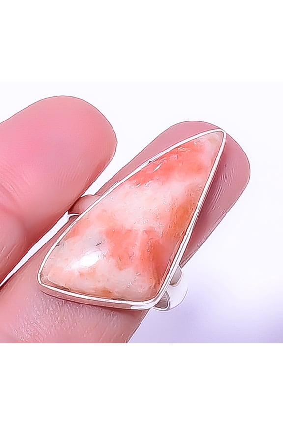 Golden Sunstone - Oregon Gemstone 925 Silver Plated Jewelry Ring s.9 R815-28 4, Valentine's Day Gift, Birthday Gift, Beautiful Jewelry For Woman