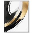 thumbnail image 1 of Golden Swirl I Canvas Print Black Gold Decor by Art Remedy, Black Frame, 20 x 24, 1 of 6