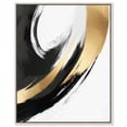 thumbnail image 1 of Golden Swirl I Canvas Print Black Gold Decor by Art Remedy, Silver Frame, 36 x 45, 1 of 6