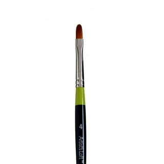 KINGART® Radiant™ 6500 Filbert Series Premium Golden Synthetic Brushes for  Acrylic, Oil and Watercolor, Set of 6