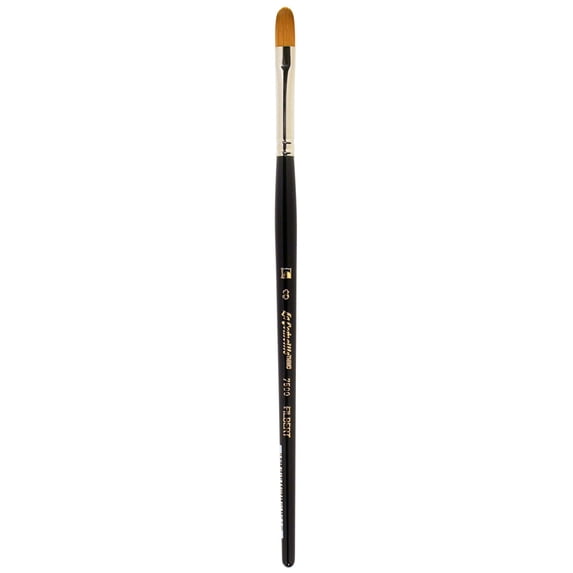 Golden Taklon Short Handle Filbert Brush by Artist's Loft Vienna