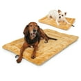 thumbnail image 1 of Golden Tan Sand Dog Crate Mat Bed Comfortable Durable Soft Double Sided Plush (Large - 32" x 20"), 1 of 7