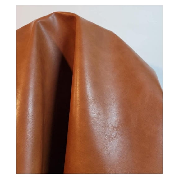 Golden Tan Soft Faux Vegan PU (Peta Approved Vegan) Leather by The Yard Synthetic Pleather 0.9 mm Nappa Yards Soft Smooth Upholstery (Golden Tan, 3 Yards (108"x54"))