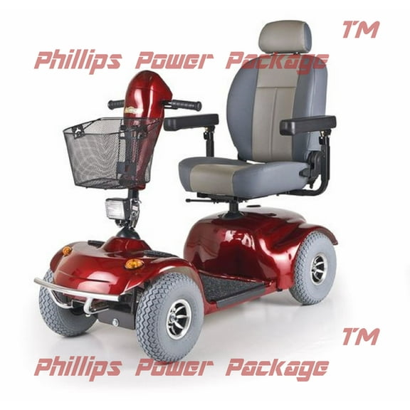 Golden Technologies - Avenger - Heavy Duty Scooter - 4-Wheel - Red - PHILLIPS POWER PACKAGE TM - $500 VALUE