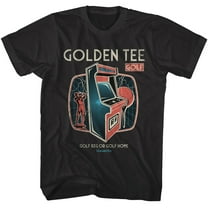 Golden Tee Golf Big or Go Home Men's T Shirt (Black, Adult3XL)