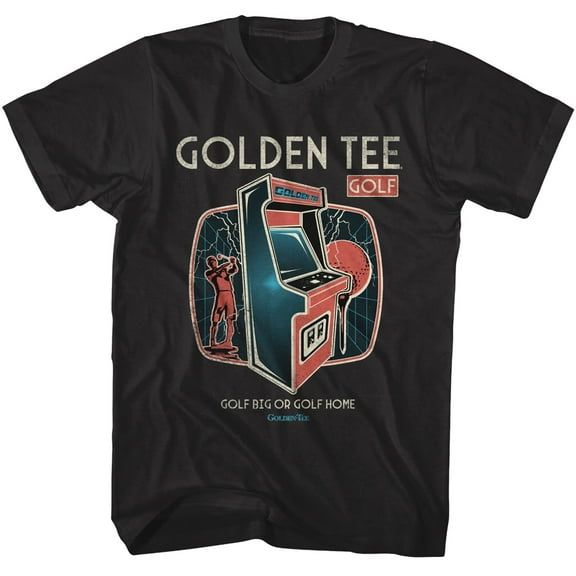 Golden Tee Golf Big or Go Home Men's T Shirt (Black, Adult3XL)