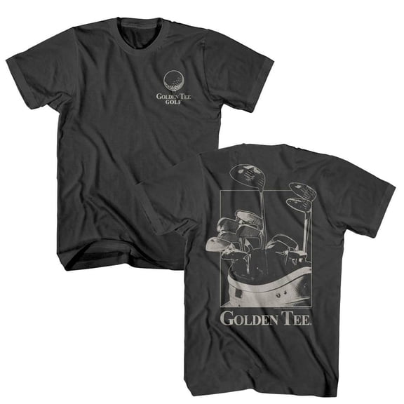 Golden Tee Golf Clubs Set Men's T Shirt (Charcoal, AdultXL)