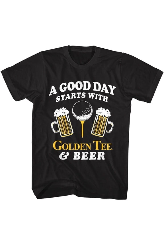 Golden Tee Good Day with Beer Men's T Shirt