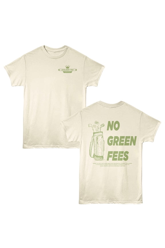 Golden Tee Golf No Green Fees Men's T Shirt (Ivory, AdultXL)