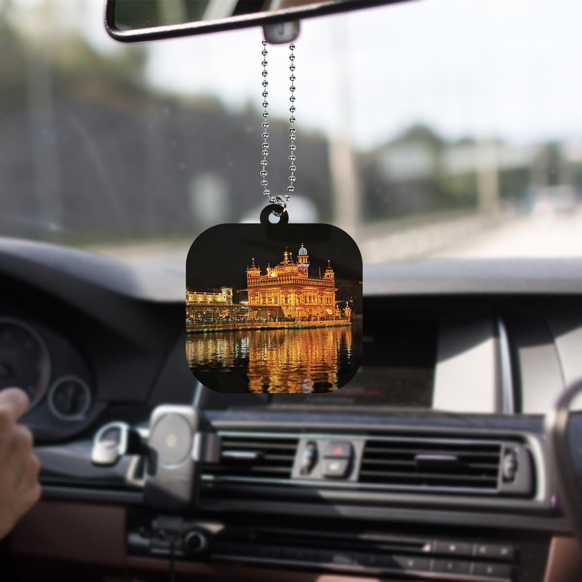 Golden Temple for car EC36 Mirror Hanging Dashboard Sikh car Hanging