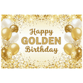 thumbnail image 1 of Golden Theme  Banner Glitter Design Decorative Backdrop for Birthday Celebration Party Background Holiday Event, 1 of 8